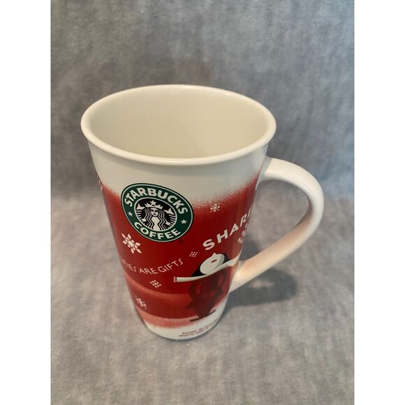 2010 Starbucks Coffee Tall Mug Cup Christmas 5-3/4" Bone China - Picture 4 of 8